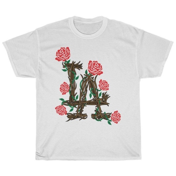 Gildan Other - Crown Of Thorns White LA Los Angeles Roses Logo